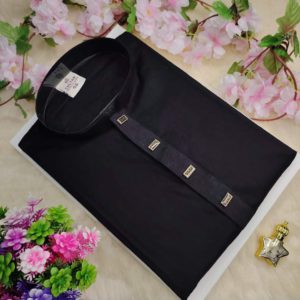 সুতি কালো পাঞ্জাবি