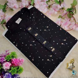 গোল্ডেন পাতা প্রিন্ট পাঞ্জাবি